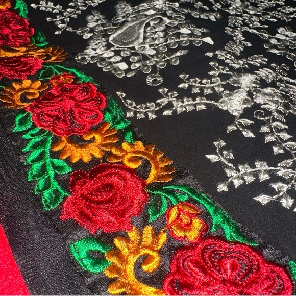 Indian Style Women’s *L* Floral Tunic Dress Elaborate Detailed Extravagant Light - Picture 8 of 14